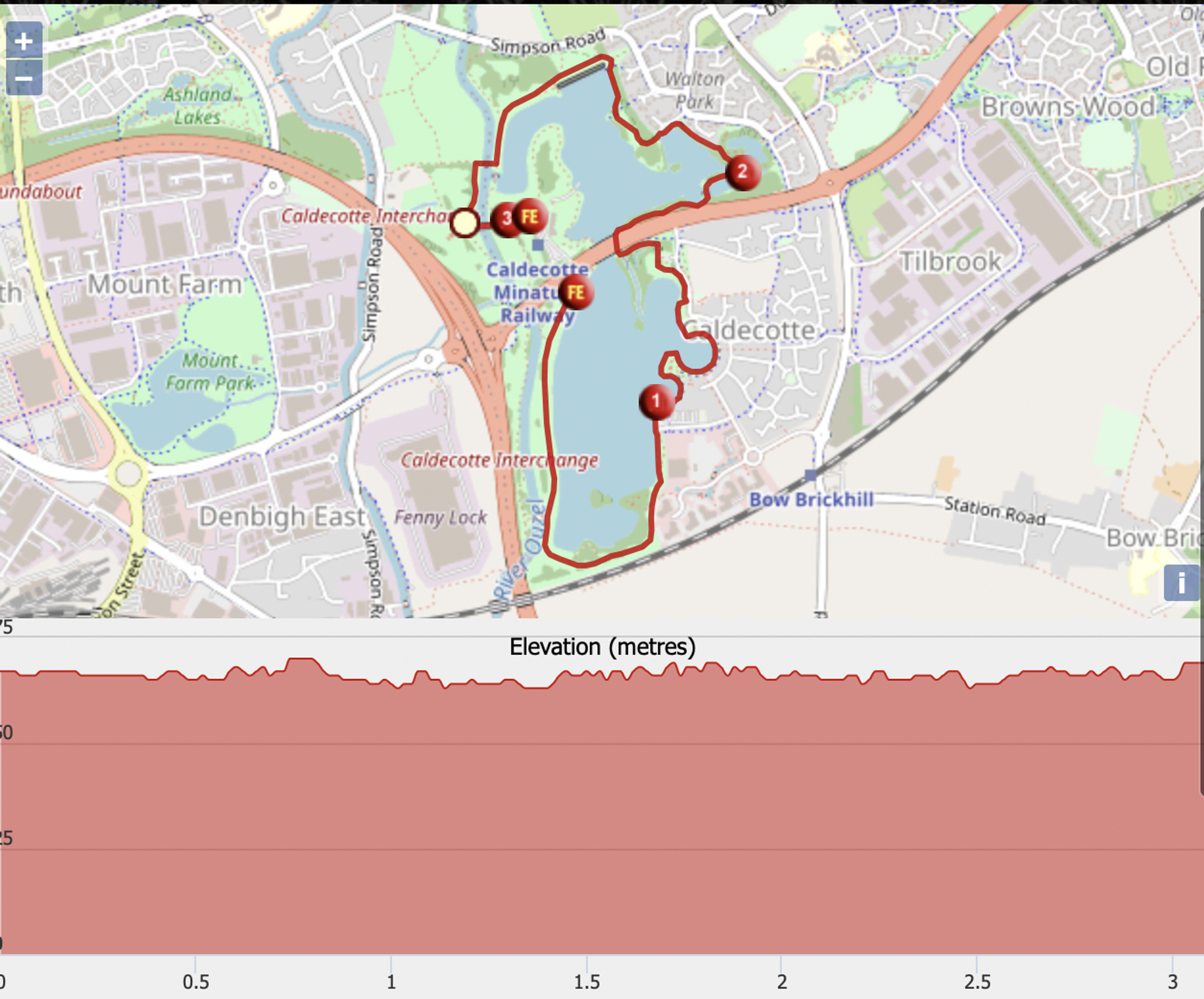 Die Hard Christmas Jumpers 5km course map