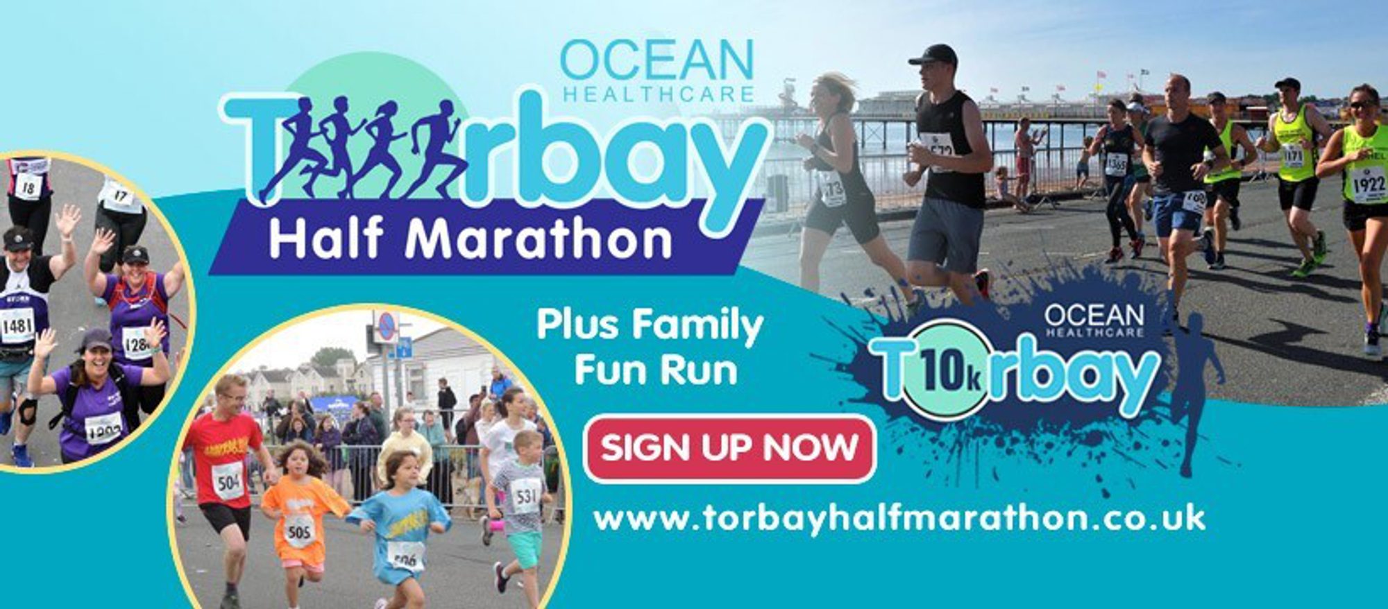 Ocean Healthcare Torbay Half Marathon and 10k header image
