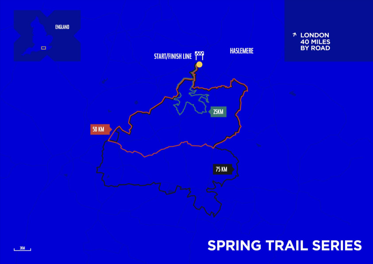 Ultra X Spring Trail Series (25km, 50km, 75km) course map