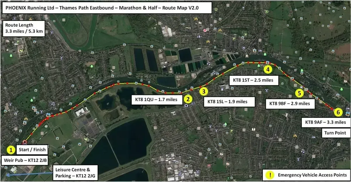 PHOENIX Fridays - Pyjama Friday course map