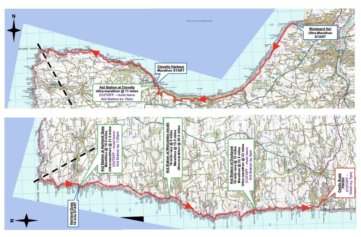 TSUNAMI OCEAN TRAILS course map