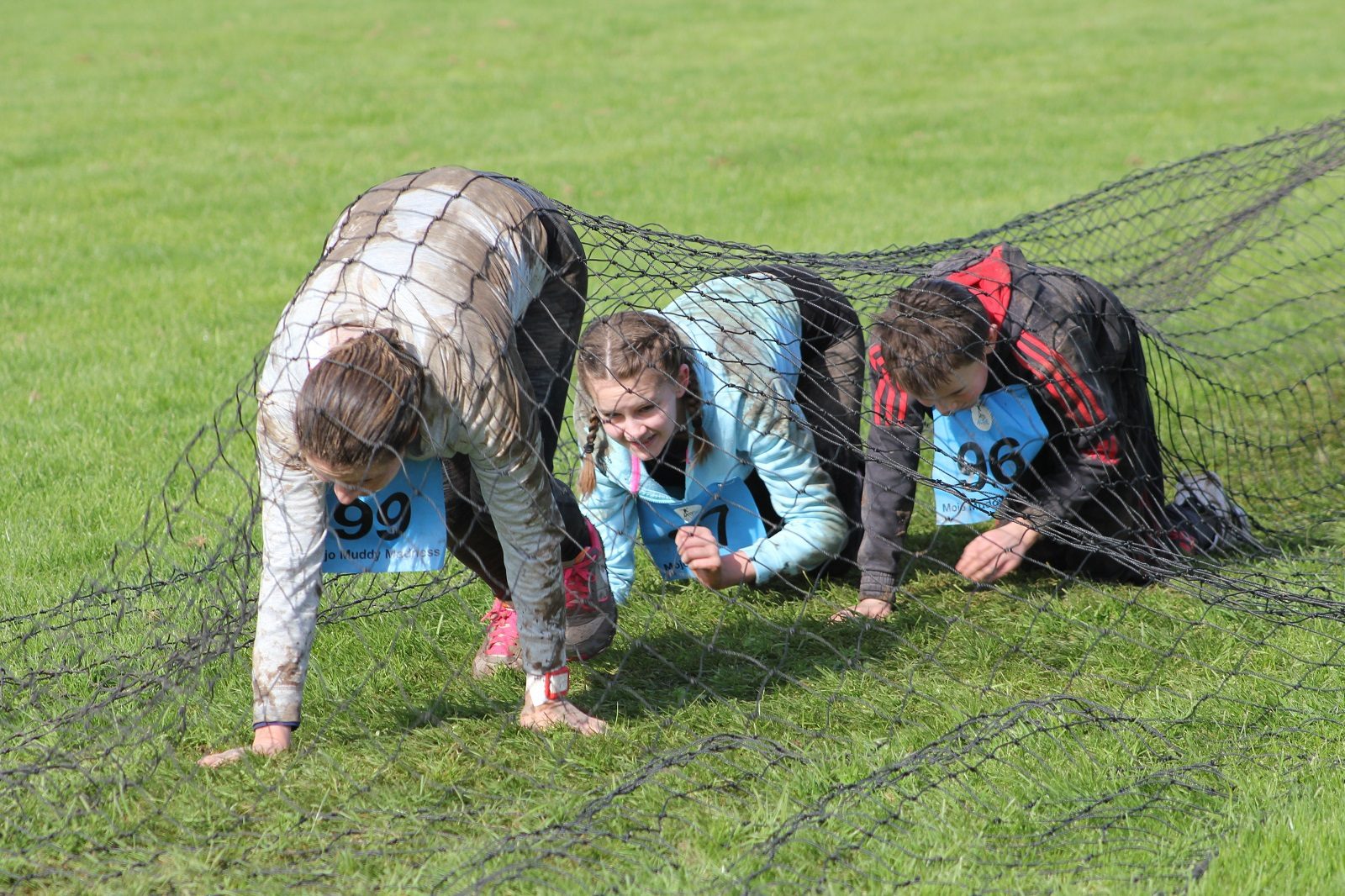 A group of people in a race.