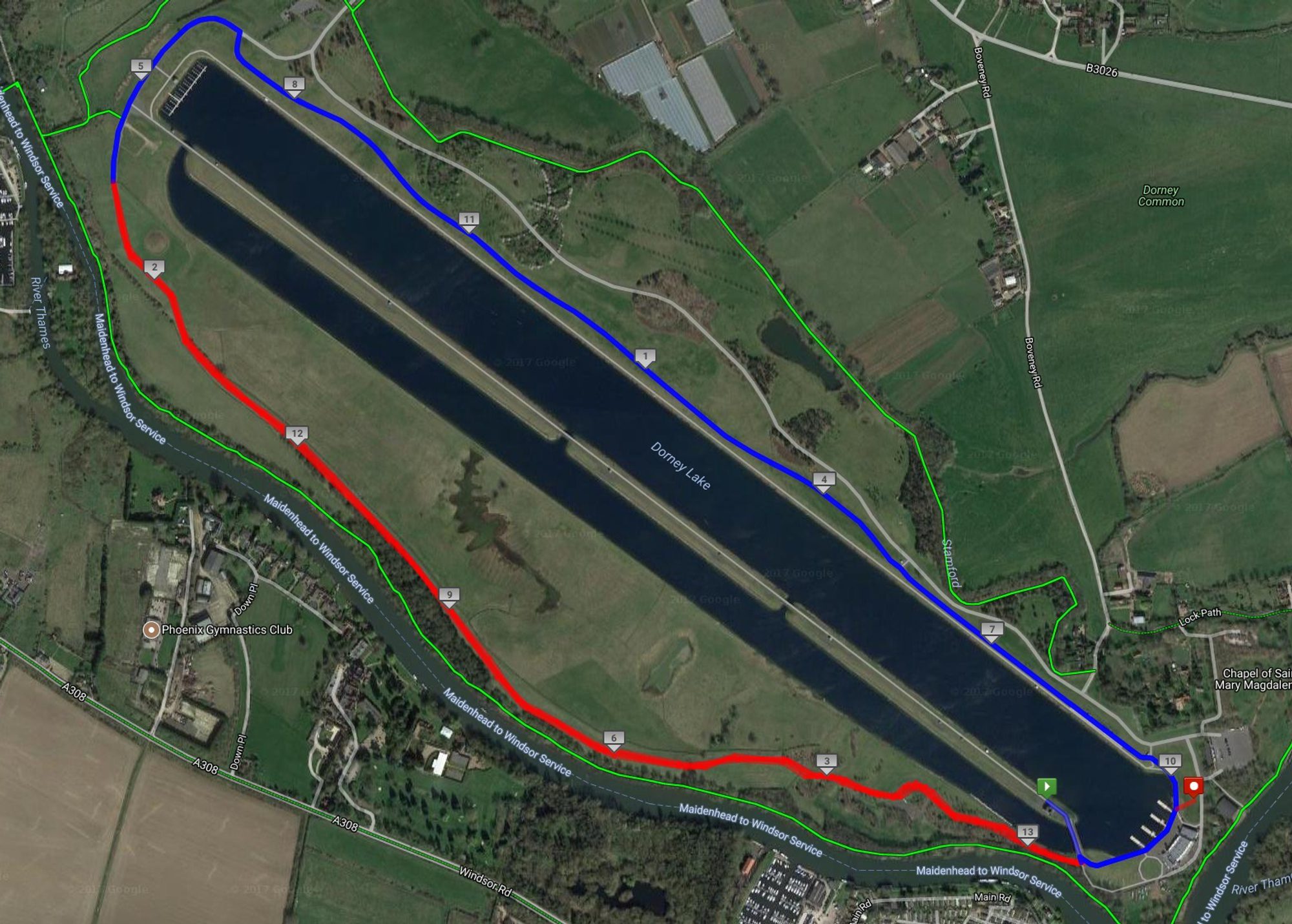 RUN DORNEY EVENING 5K & 10K course map