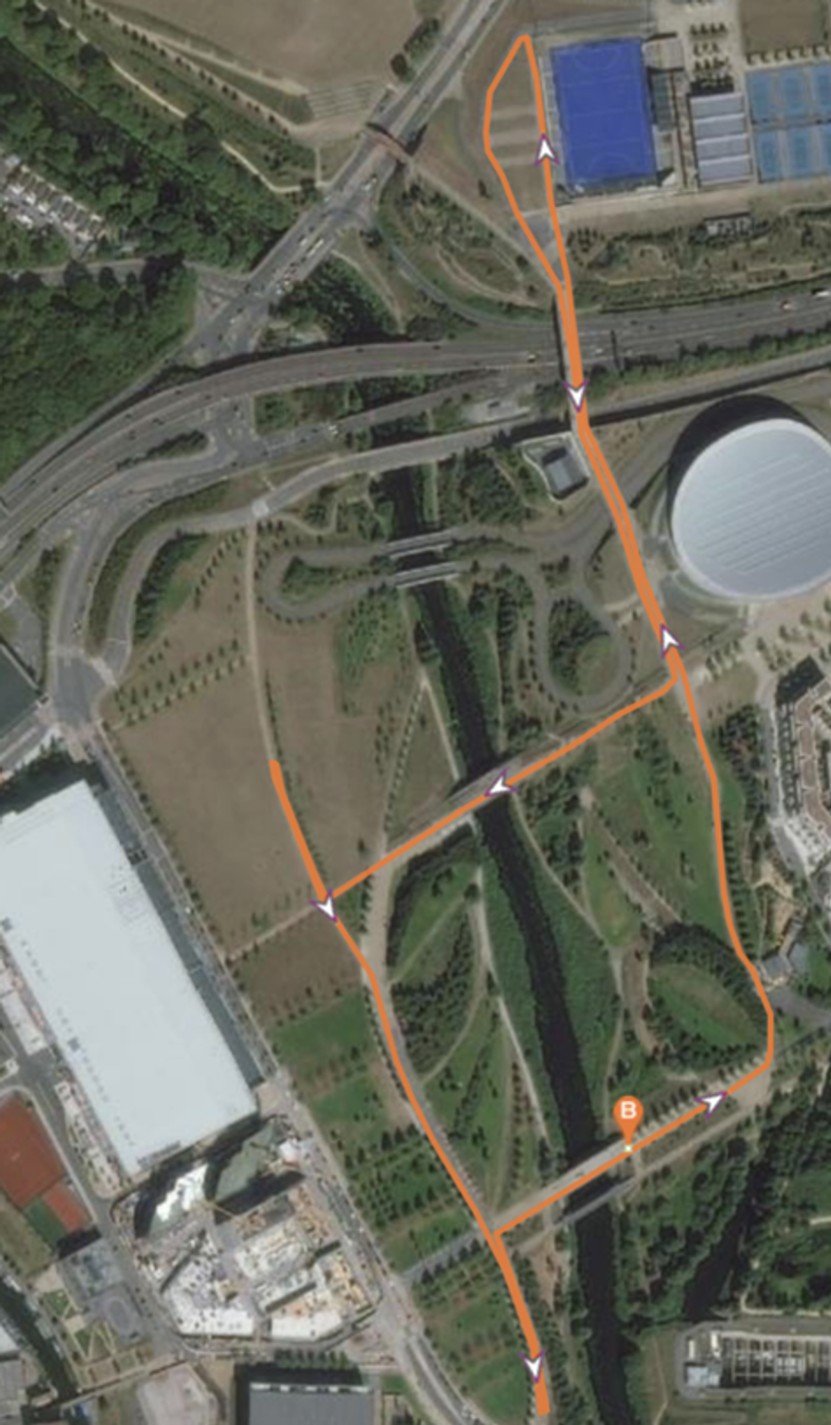 RunThrough Chase the Moon Olympic Park 5k & 10k course map