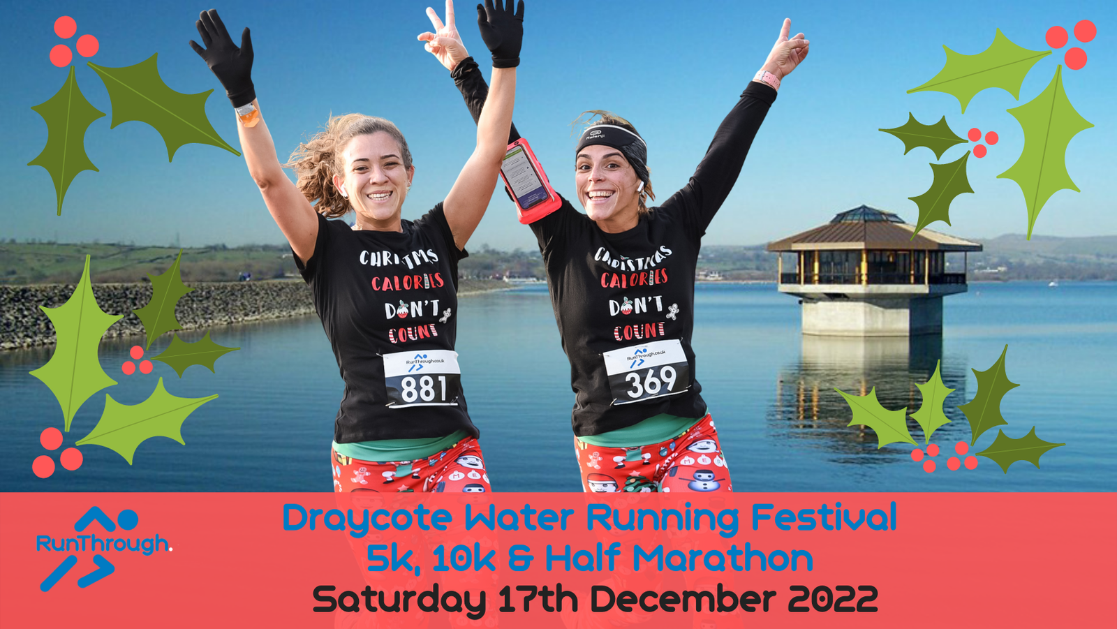 RunThrough Christmas Draycote Water Running Festival 5k, 10k & Half Marathon event image