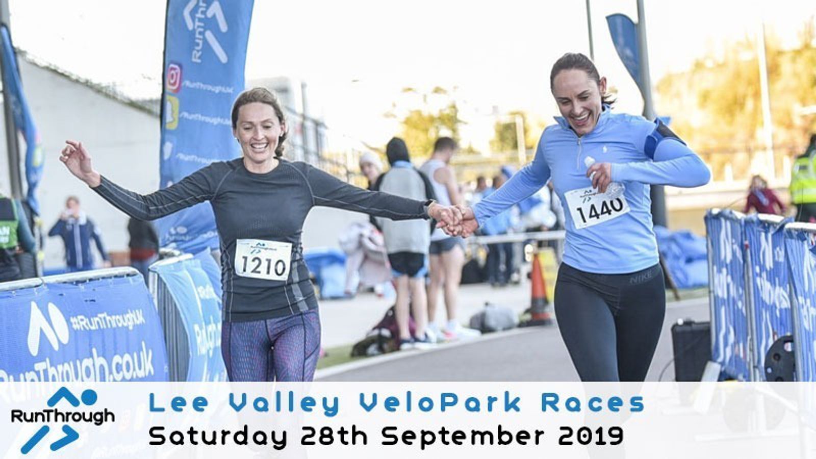 RunThrough Lee Valley Velopark 1 mile, 5k, 10k, 10 Mile & Half Marathon - September event image