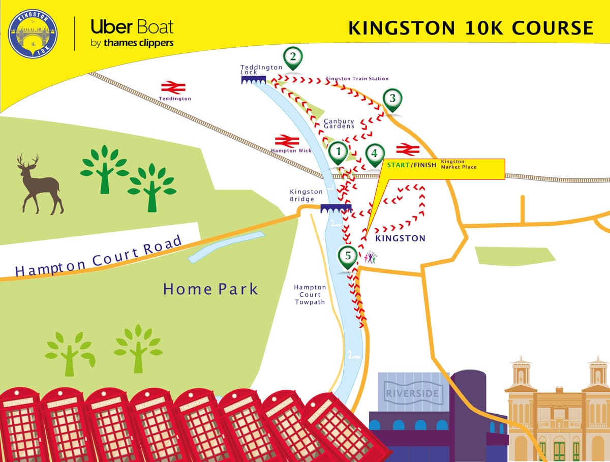 Kingston 10k 2025 course map