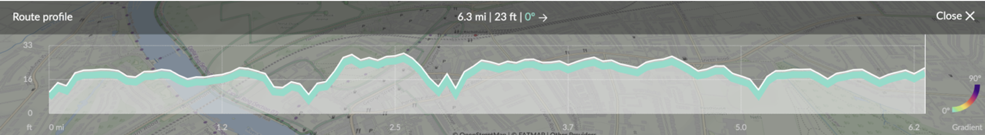 Kew Gardens 10K 2025 course map