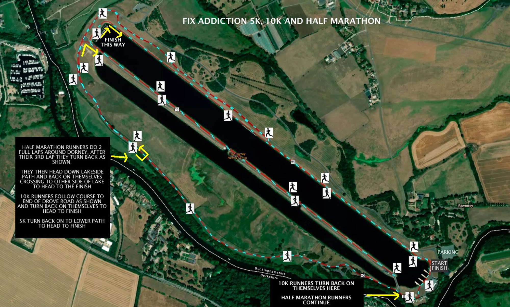 The All Nations 5k, 10k and Half Marathon Run course map