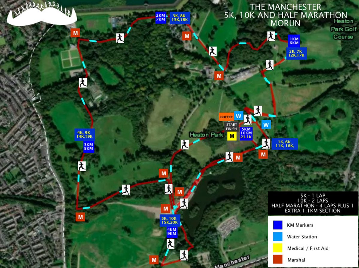 Manchester Course Map The Manchester 1.5k, 5k, 10k & Half Marathon MoRun 2026 | Sun 22 Nov ...