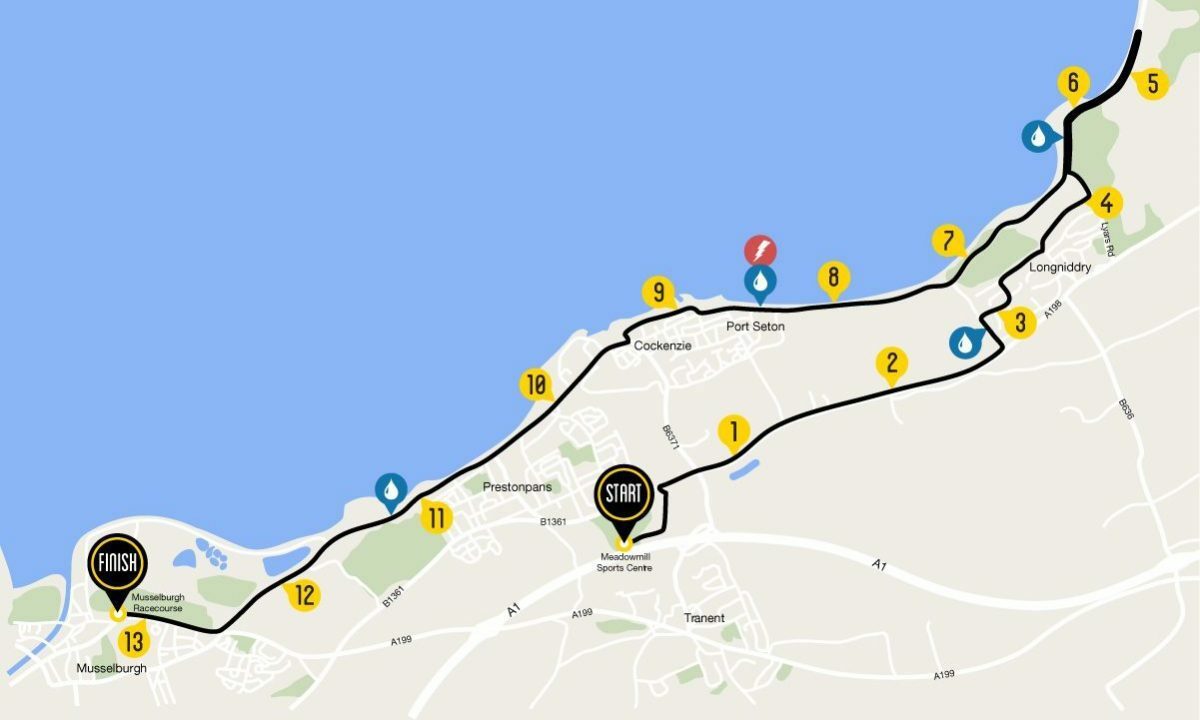 Scottish Half Marathon course map