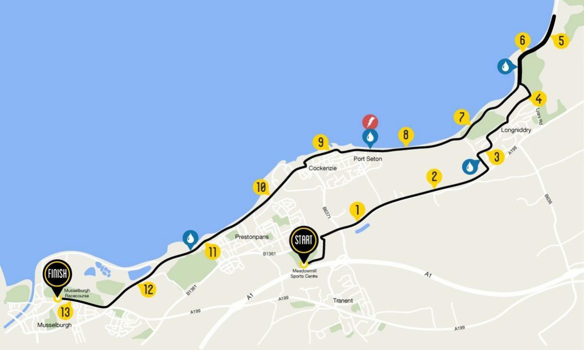 Scottish Half Marathon course map