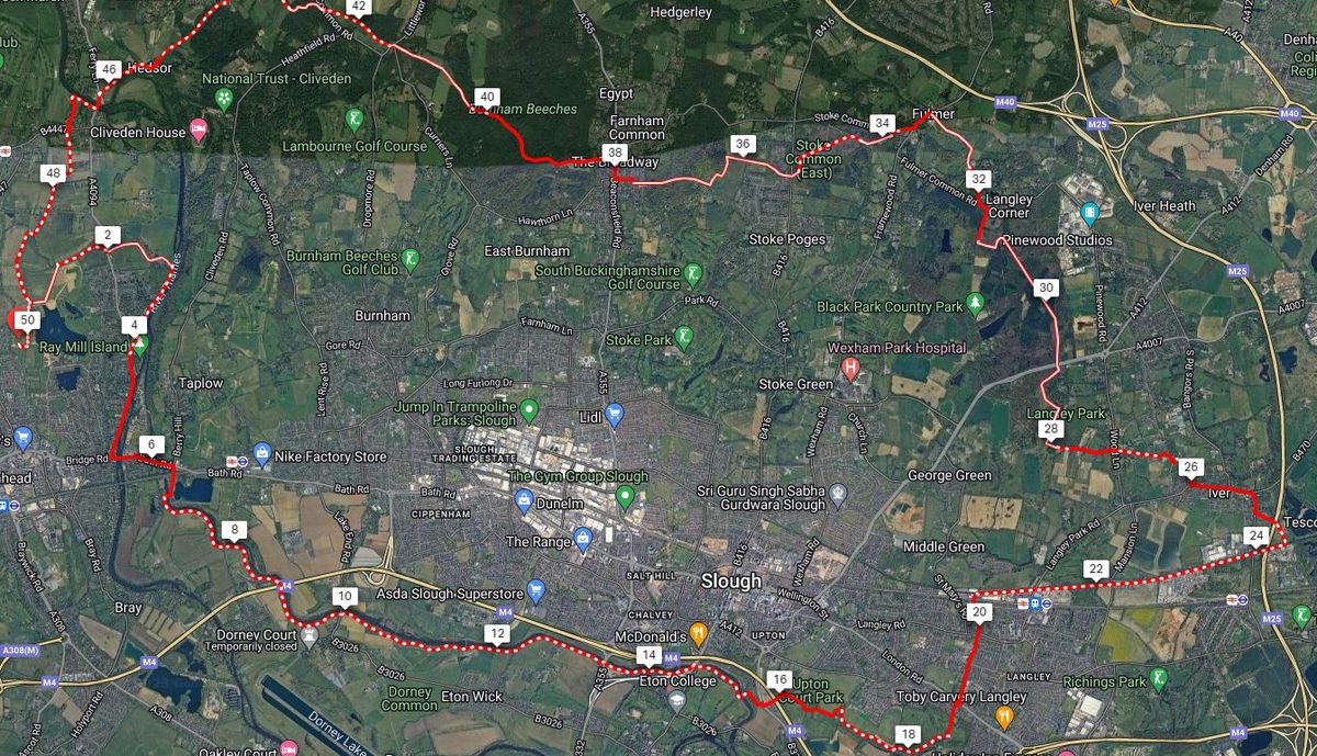 Beat the Sunset 50km course map