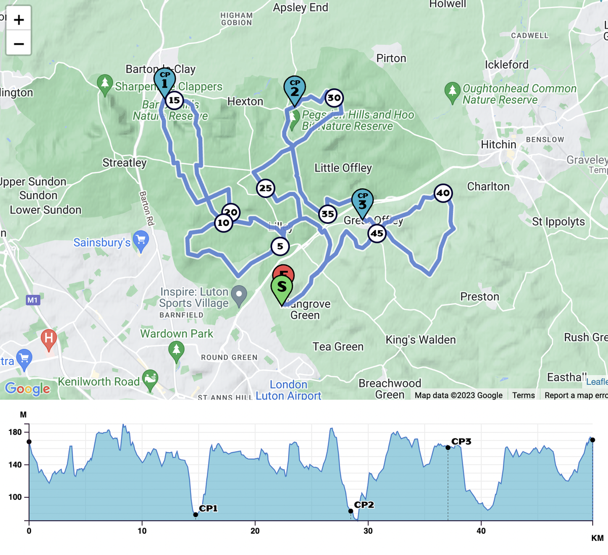 Chiltern Society Chiltern Cycleway Route Map Haddington Hill And