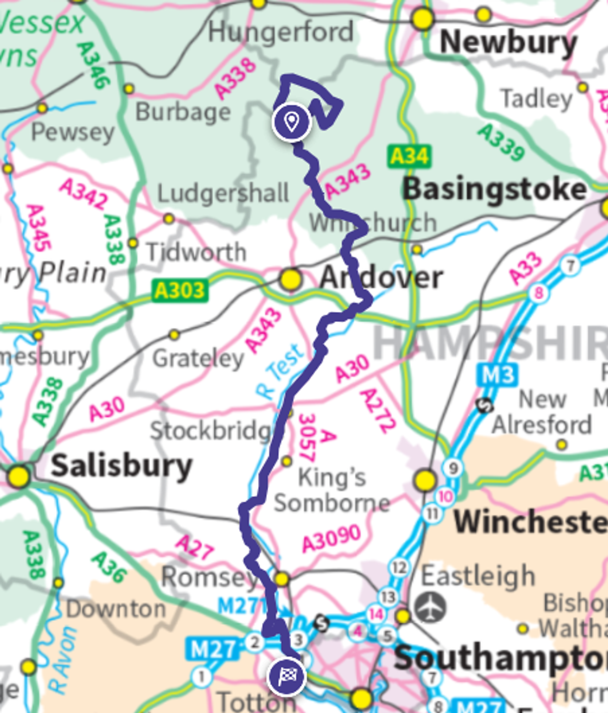 Testway Ultra course map