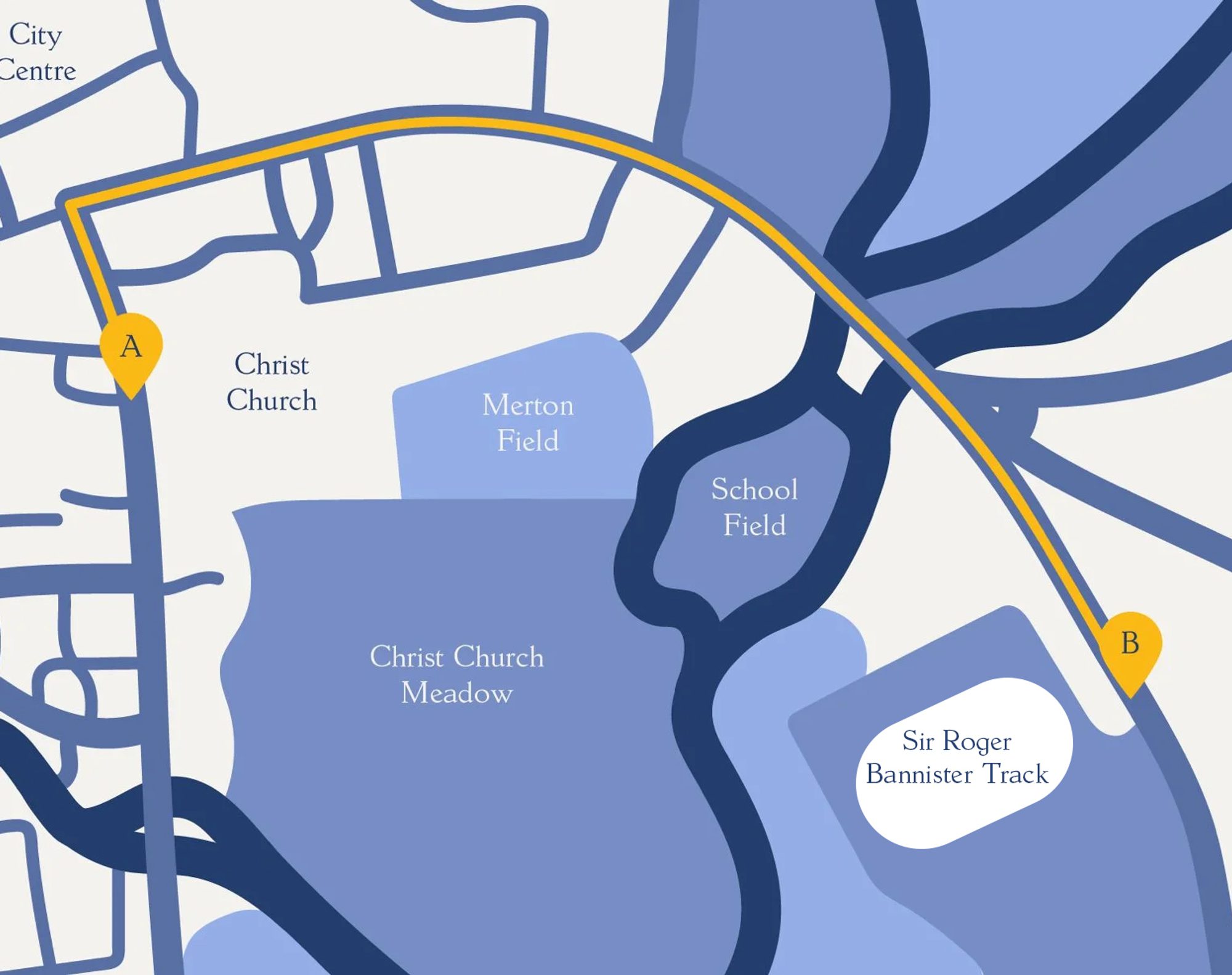 Bannister Community Mile course map