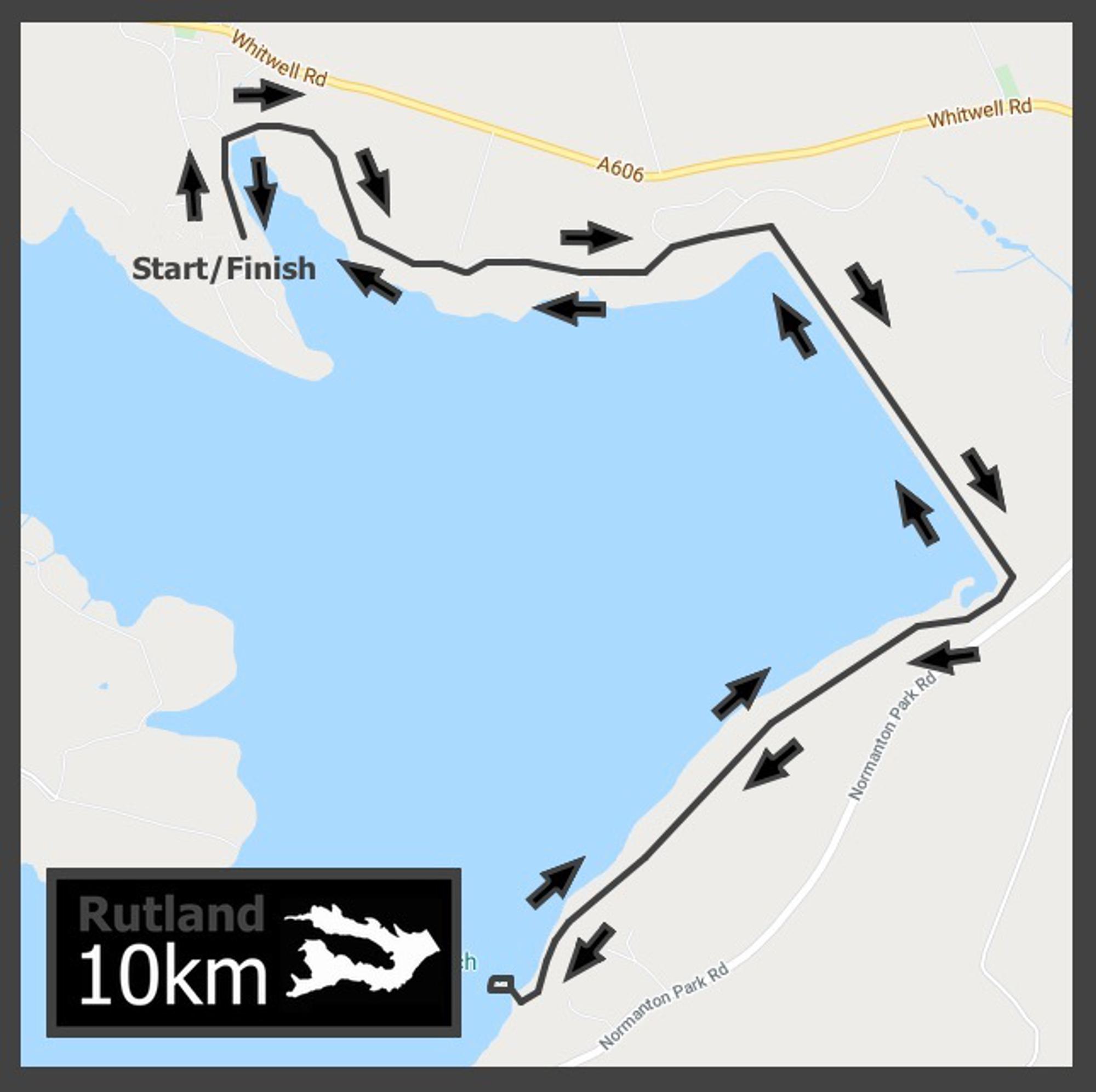 Rutland 10km course map