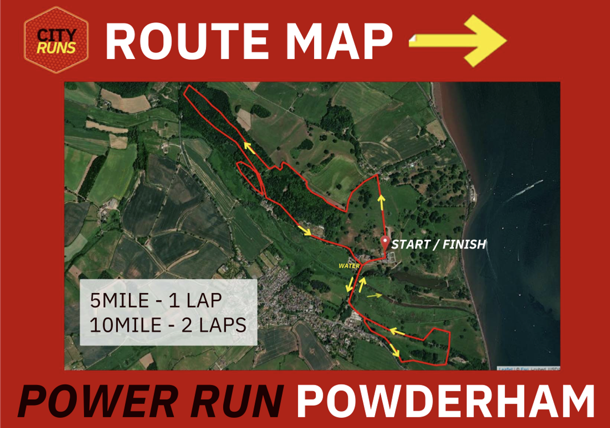 POWER RUN @ Powderham Castle course map
