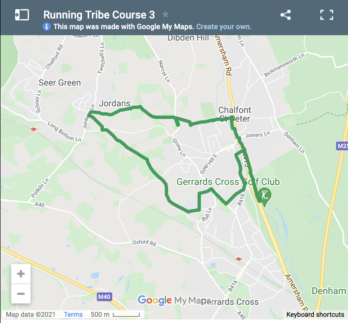 Running Tribe Race Series - June course map