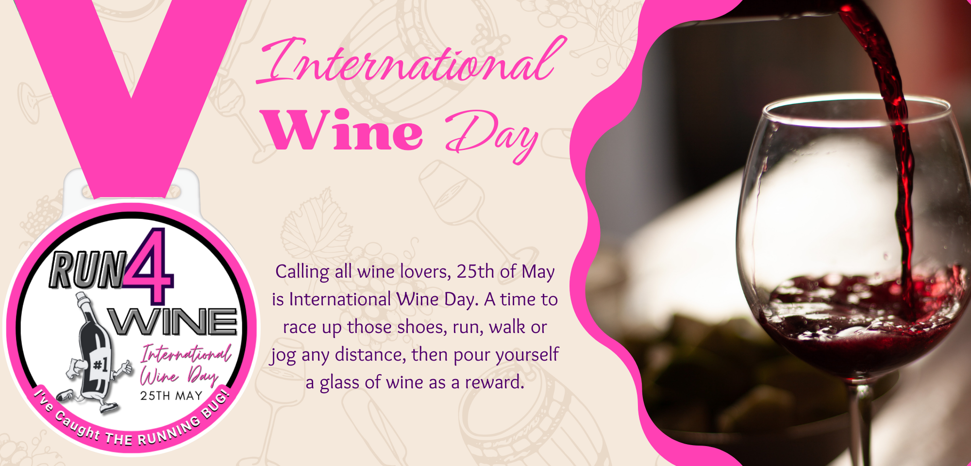 Run Wine Virtual Race 2024 Sat 25 May Findarace - Main Image